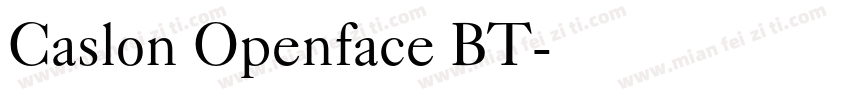 Caslon Openface BT字体转换